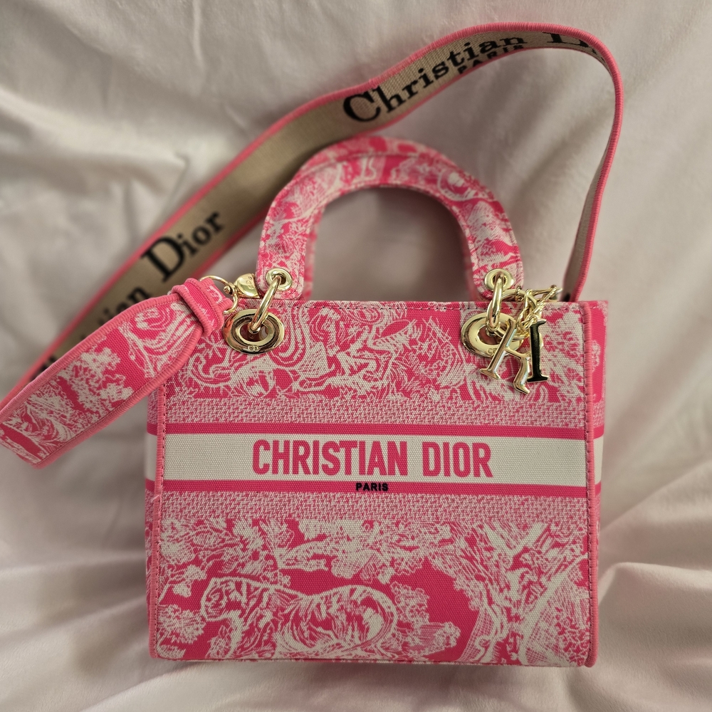 Dior Pink Mini Bag with Gold Accents - Picture 3 of 5